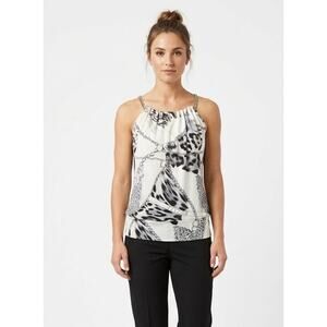 Sioni Women's Sleeveless Top Medium Polyester Spandex Lightweight Animal Print